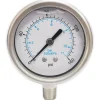 Pressure Gauge: 2-1/2" Dial, 160 psi, 1/4" Thread, NPT, Lower Mount