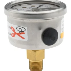 Pressure Gauge: 1-1/2" Dial, 60 psi, 1/8" Thread, NPT, Center Back Mount