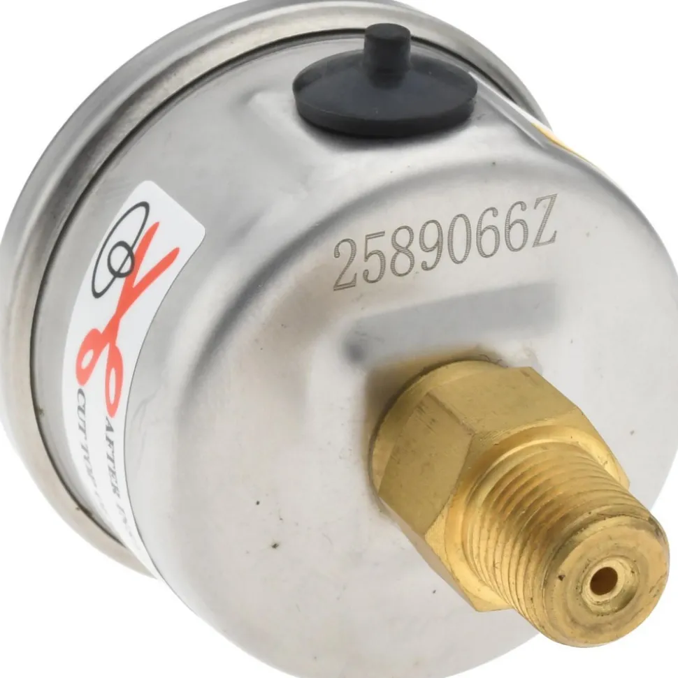 Pressure Gauge: 1-1/2" Dial, 60 psi, 1/8" Thread, NPT, Center Back Mount