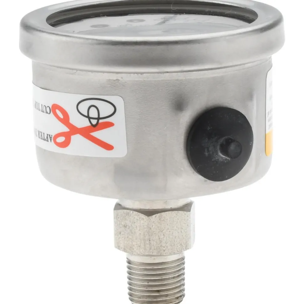 Pressure Gauge: 1-1/2" Dial, 160 psi, 1/8" Thread, NPT, Center Back Mount