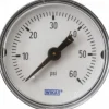 Pressure Gauge: 1-1/2" Dial, 0 to 60 psi, 1/8" Thread, NPT, Center Back Mount