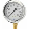 Pressure Gauge: 2-1/2" Dial, 0 to 160 psi, 1/4" Thread, NPT, Lower Mount