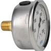 Pressure Gauge: 2-1/2" Dial, 0 to 3,000 psi, 1/4" Thread, NPT, Center Back Mount