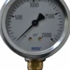 Pressure Gauge: 2-1/2" Dial, 0 to 2,000 psi, 1/4" Thread, NPT, Lower Mount