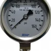 Pressure Gauge: 2-1/2" Dial, 0 to 160 psi, 1/4" Thread, NPT, Lower Mount