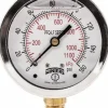 Pressure Gauge: 2-1/2" Dial, 0 to 160 psi, 1/4" Thread, NPT, Lower Mount