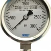 Pressure Gauge: 2-1/2" Dial, 0 to 3,000 psi, 1/4" Thread, NPT, Lower Mount