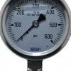 Pressure Gauge: 2-1/2" Dial, 0 to 600 psi, 1/4" Thread, NPT, Lower Mount