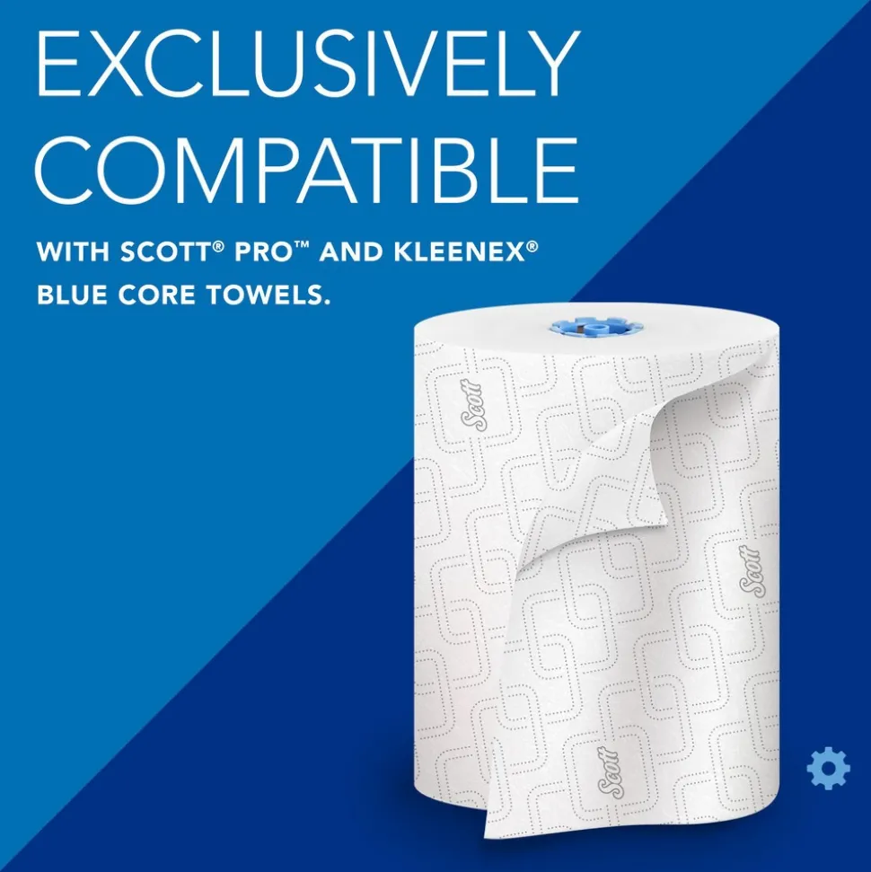 Pro Automatic Hard Roll Towel Dispenser, Black, for Blue Core Scott Pro Roll Towels, 12.66" x 16.44" x 9.18"