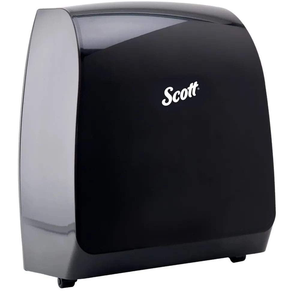Pro Automatic Hard Roll Towel Dispenser, Black, for Blue Core Scott Pro Roll Towels, 12.66" x 16.44" x 9.18"