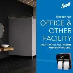 Pro High Capacity Coreless Standard Roll Toilet Paper Dispenser, 4 Roll Capacity, Black, 11.25