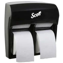 Pro High Capacity Coreless Standard Roll Toilet Paper Dispenser, 4 Roll Capacity, Black, 11.25