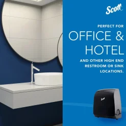 Pro Manual Hard Roll Towel Dispenser, Black, for Blue Core Scott Pro Roll Towels, 12.66