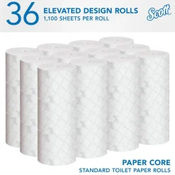 Pro Paper Core High-Capacity Standard Roll Toilet Paper with Elevated Design, 2-Ply, White