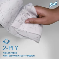 Pro Paper Core High-Capacity Standard Roll Toilet Paper with Elevated Design, 2-Ply, White