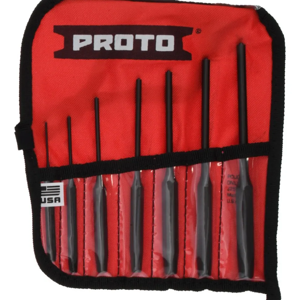Proto Pin Punch Set: 7 Piece, 1/16" - 1/4"