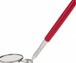Proto Telescoping Handle Inspection Mirror: Round, 2-1/4" Mirrow Diameter, 14" Extended Length, All Angle Ball Joint