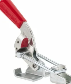 Pull-Action Latch Clamp: Horizontal, 720 lb, U-Hook, Flanged Base