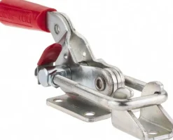 Pull-Action Latch Clamp: Horizontal, 2,000 lb, U-Hook, Flanged Base