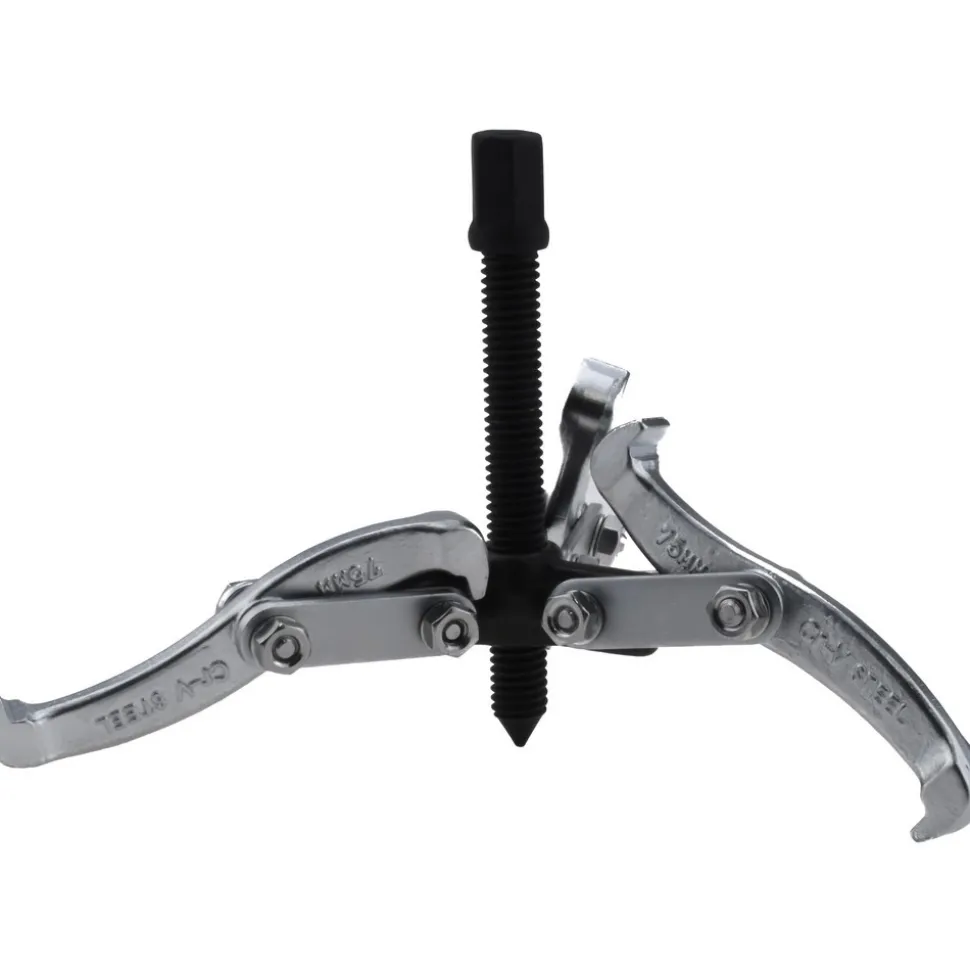 Pullers & Separators; Type: Standard Puller; Gear Puller; Applications: Gears; Application: Gears; Maximum Spread (Inch): 4; Minimum Spread (Decimal Inch): 1.6; Number Of Jaws: 3; Reach (Inch): 2-1/2; Overall Length (Inch): 5-7/64; Center Bolt Dia: 0.400; Center Bolt Length: 4.900