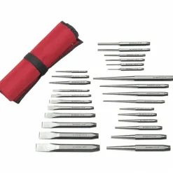 Punch & Chisel Set: 27 Pc, 1/4 - 1