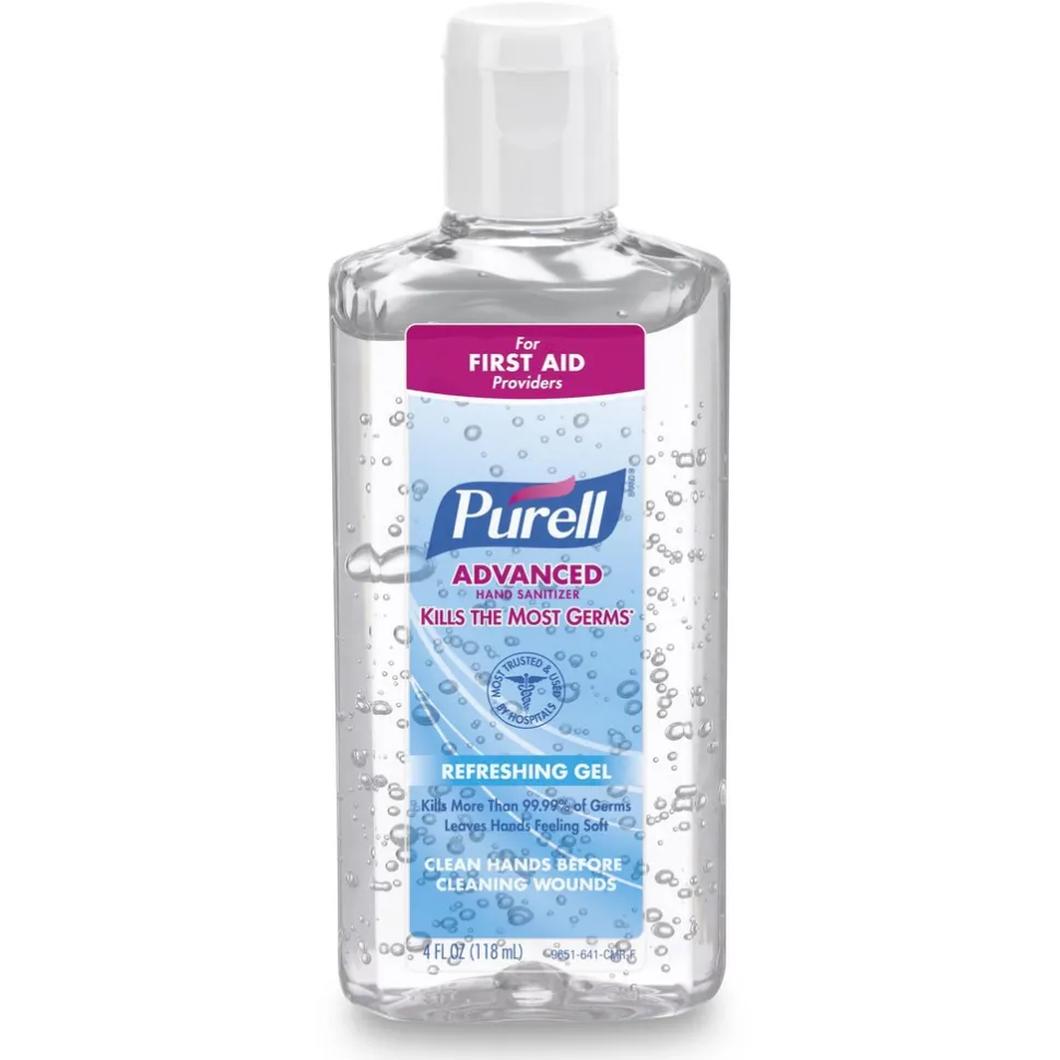PURELL Advanced Hand Sanitizer Refreshing Gel for First Aid Providers, 4 fl oz Flip-Cap Bottle