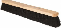 Push Broom: 24" Wide, Dyed Coco Center with Horsehair & PVC Mix Border