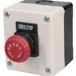 Push-Button Control Station: Turn to Release, NO/NC, Emergency Stop