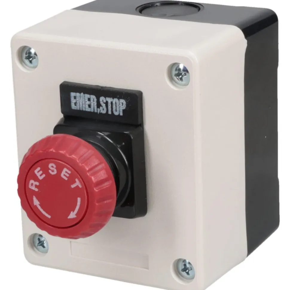 Push-Button Control Station: Turn to Release, NO/NC, Emergency Stop