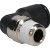 Push-to-Connect Fitting: Male Elbow, NPT, 3/8" OD