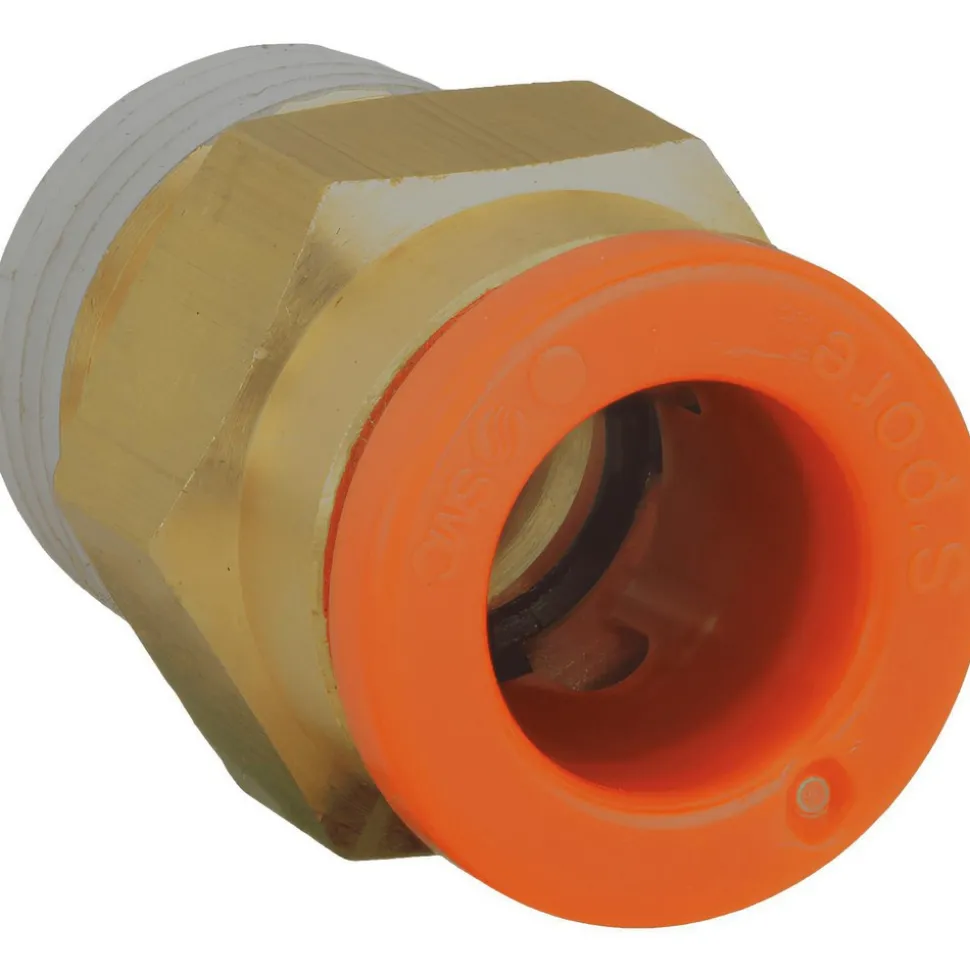 Push-to-Connect Push-to-Connect Fitting: Connector, NPT, 1/4" OD