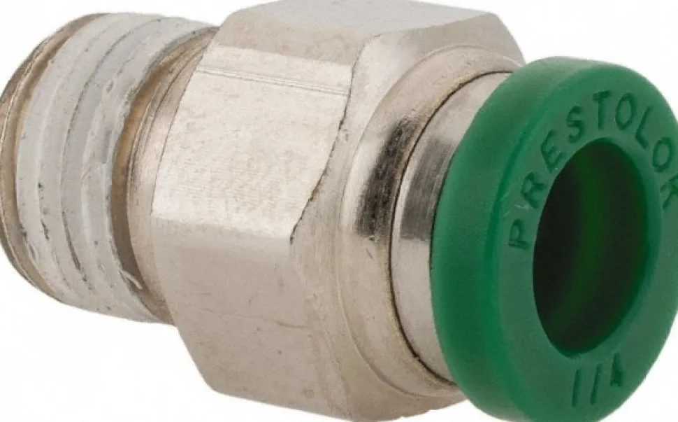 Push-to-Connect Push-to-Connect x Male NPTF Fitting: Connector, 1/8 Thread, NPTF, 1/4" OD