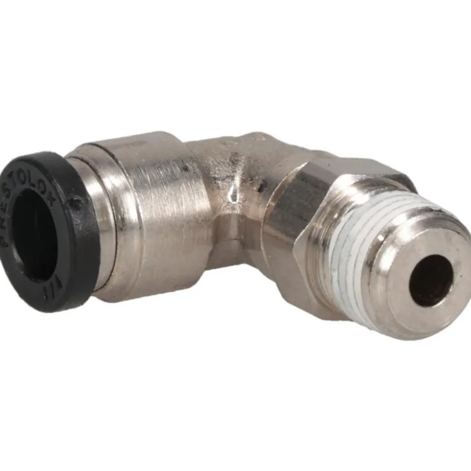 Push-to-Connect Push-to-Connect x Male NPTF Fitting: 90 deg Swivel Elbow, 1/8 Thread, NPTF, 1/4" OD