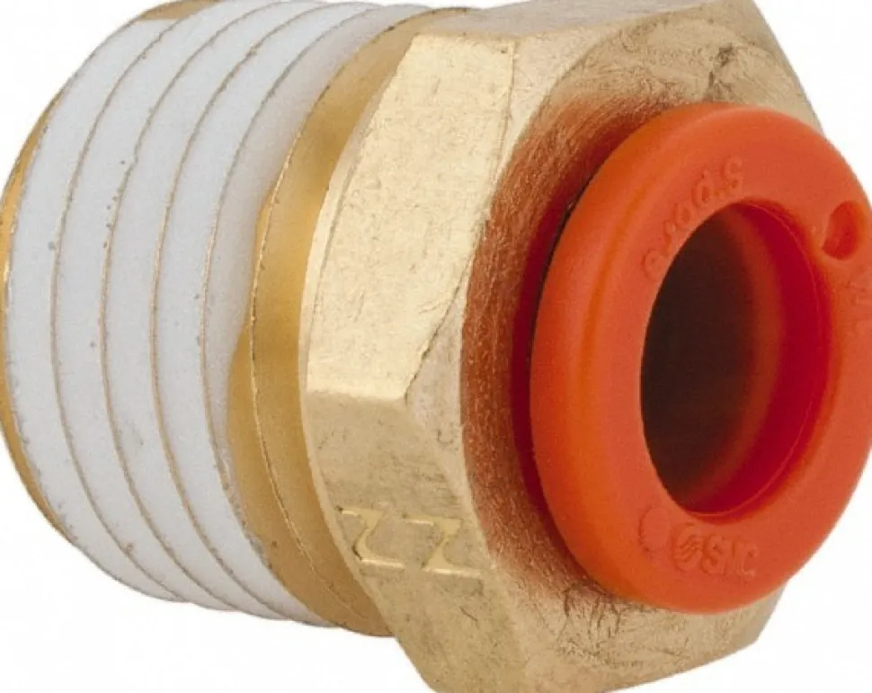 Push-to-Connect Push-to-Connect Fitting: Connector, NPT, 1/4" OD