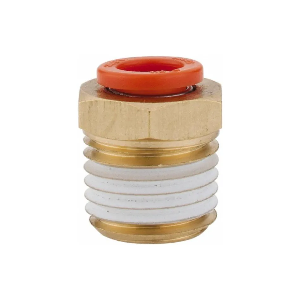 Push-to-Connect Push-to-Connect Fitting: Connector, NPT, 1/4" OD