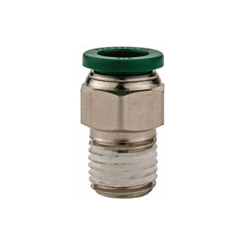 Push-to-Connect Push-to-Connect x Male NPTF Fitting: Connector, 1/4 Thread, NPTF, 3/8" OD