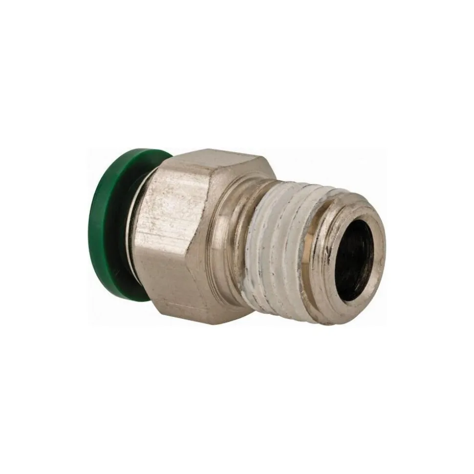 Push-to-Connect Push-to-Connect x Male NPTF Fitting: Connector, 1/4 Thread, NPTF, 3/8" OD
