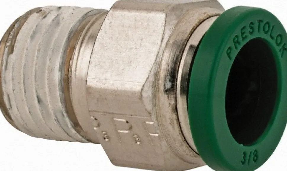 Push-to-Connect Push-to-Connect x Male NPTF Fitting: Connector, 1/4 Thread, NPTF, 3/8" OD