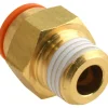 Push-to-Connect Push-to-Connect Fitting: Connector, NPT, 3/8" OD