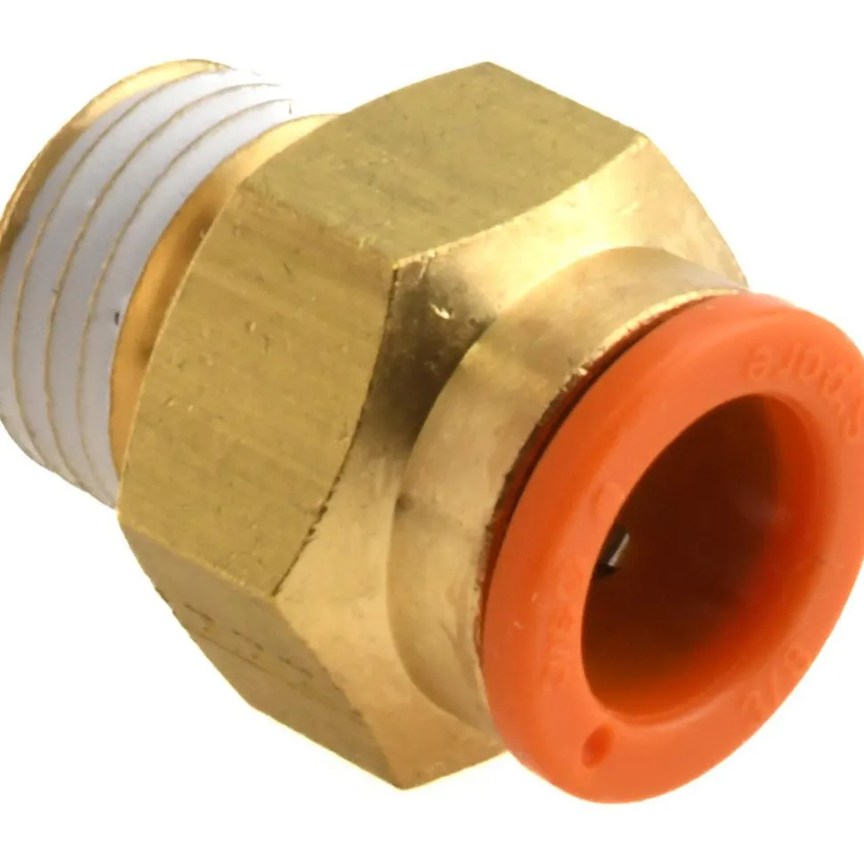 Push-to-Connect Push-to-Connect Fitting: Connector, NPT, 3/8" OD
