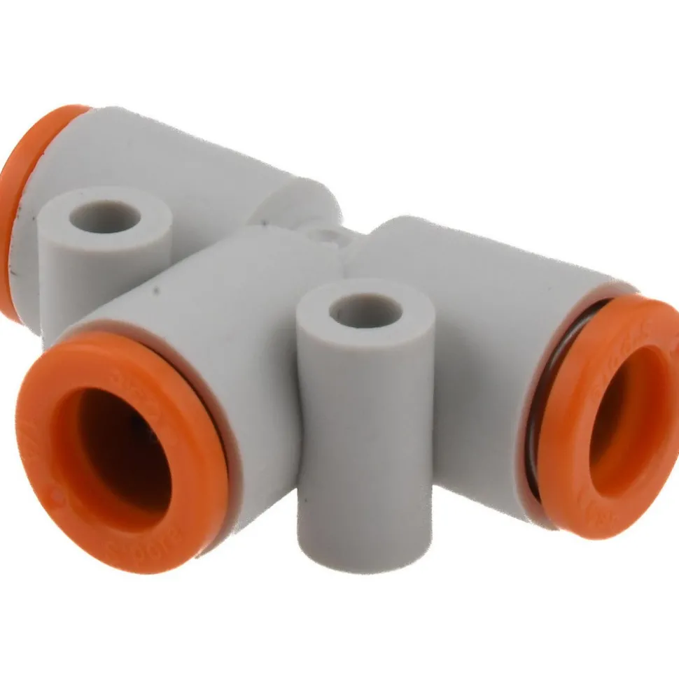 Push-to-Connect Push-to-Connect Fitting: Tee, 1/4" OD
