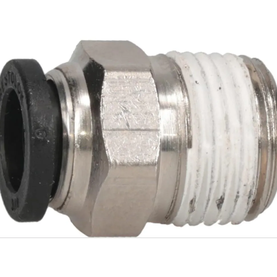 Push-to-Connect Push-to-Connect x Male NPTF Fitting: Connector, 3/8 Thread, NPTF, 3/8" OD