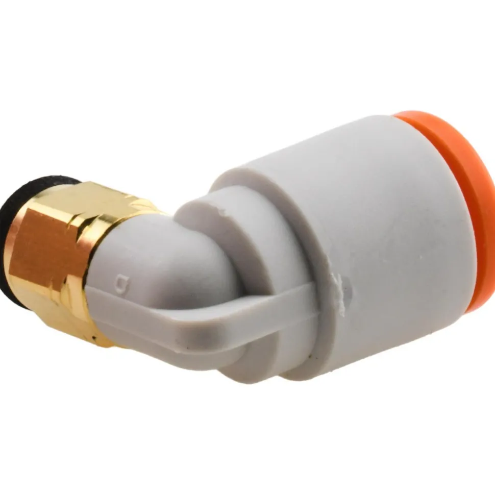 Push-to-Connect Push-to-Connect Fitting: Elbow, #10-32 Thread, UNF, 1/4" OD