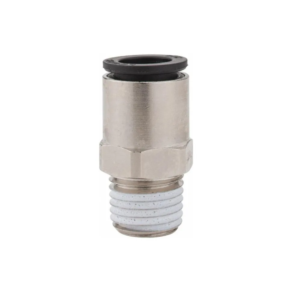 Push-to-Connect Tube x MNPT Fitting: Connector, NPT, 3/8" OD