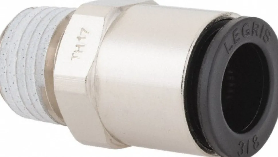 Push-to-Connect Tube x MNPT Fitting: Connector, NPT, 3/8" OD