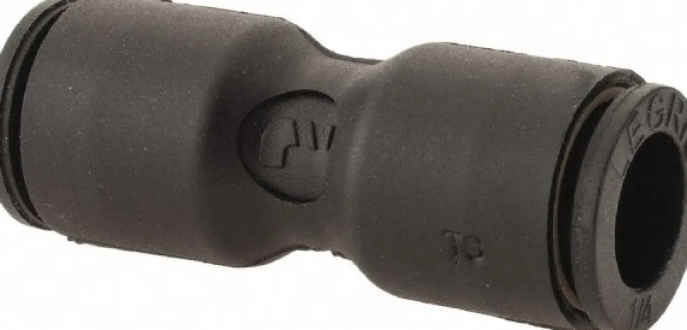 Push-to-Connect Tube x Tube Fitting: Union, 1/4" OD