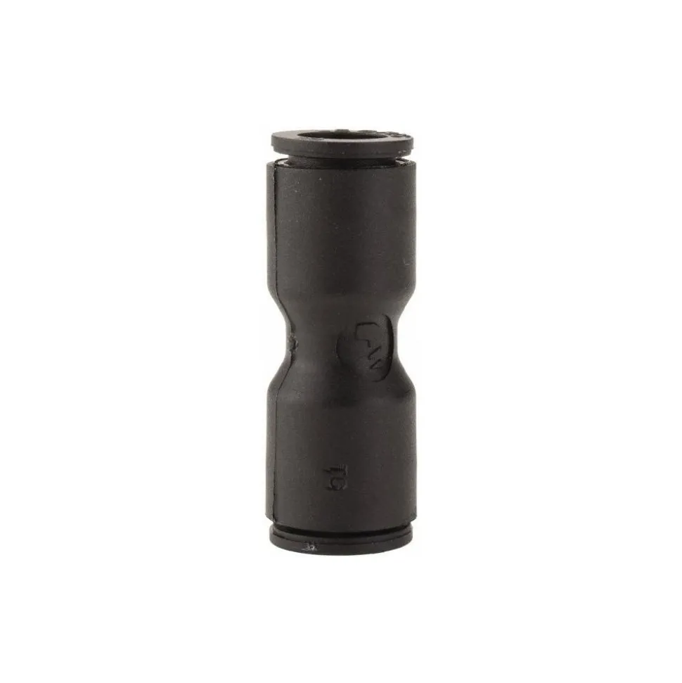Push-to-Connect Tube x Tube Fitting: Union, 1/4" OD