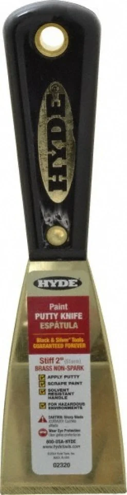 Putty Knife: Brass, 2" Wide