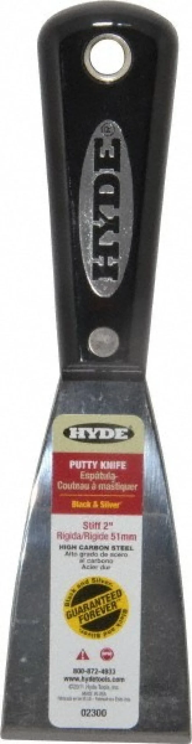 Putty Knife: Steel, 2" Wide