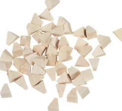 Pyramid Tumbling Media: Plastic Carrier, Aluminum Oxide Abrasive, 1/4" Long, 1/4" High